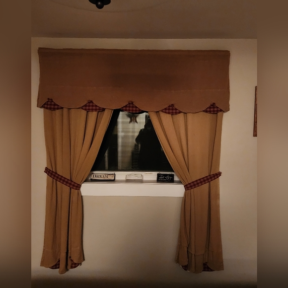 NWT VHC Brands Burlap Curtains - Picture 1 of 5